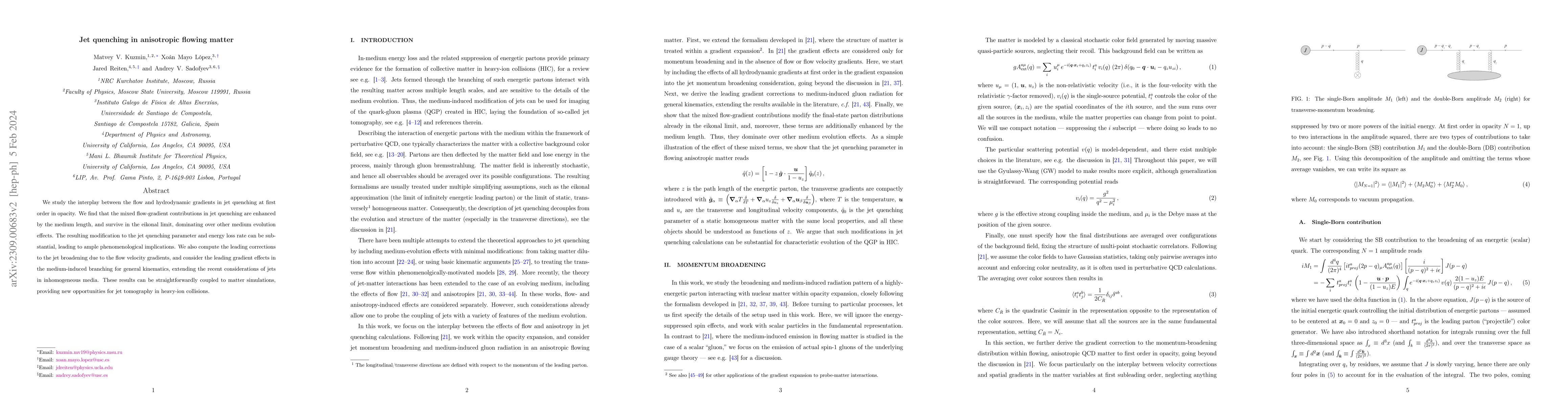 Thumbnail for Jet quenching in anisotropic flowing matter