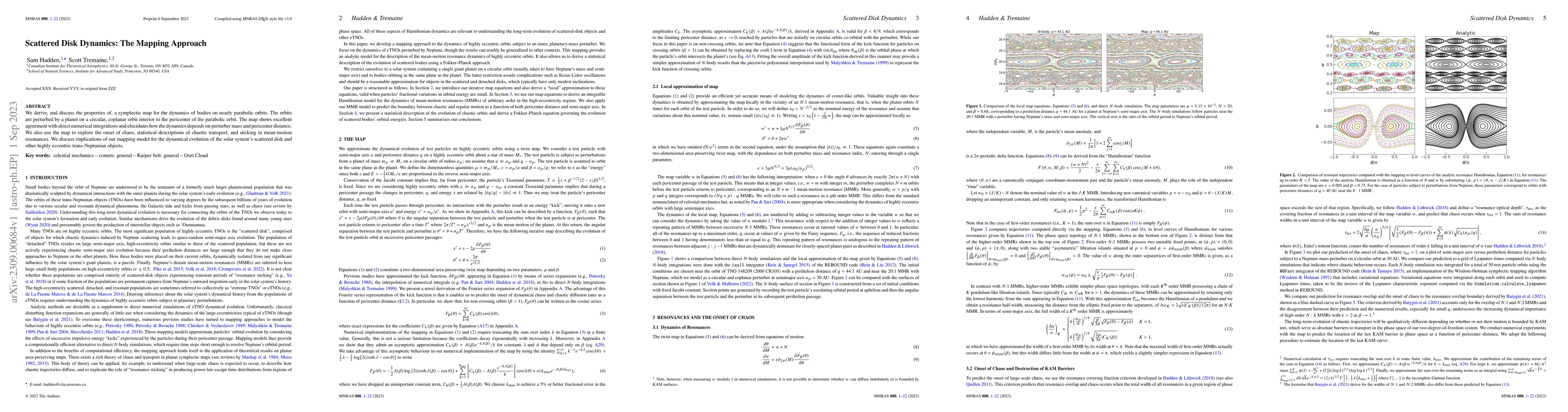 Thumbnail for Scattered Disk Dynamics: The Mapping Approach
