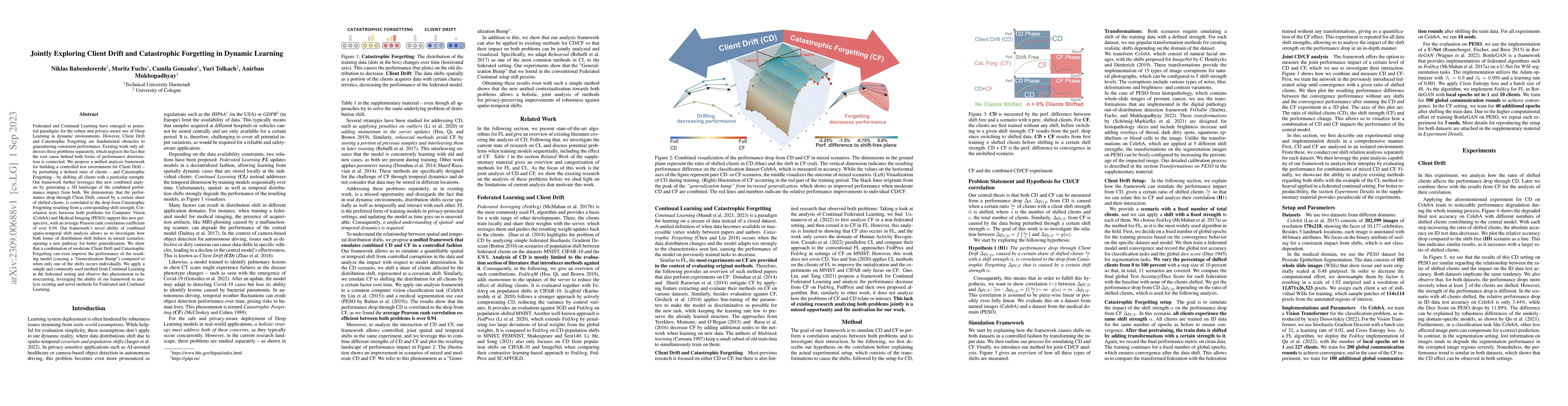 Thumbnail for Jointly Exploring Client Drift and Catastrophic Forgetting in Dynamic
  Learning