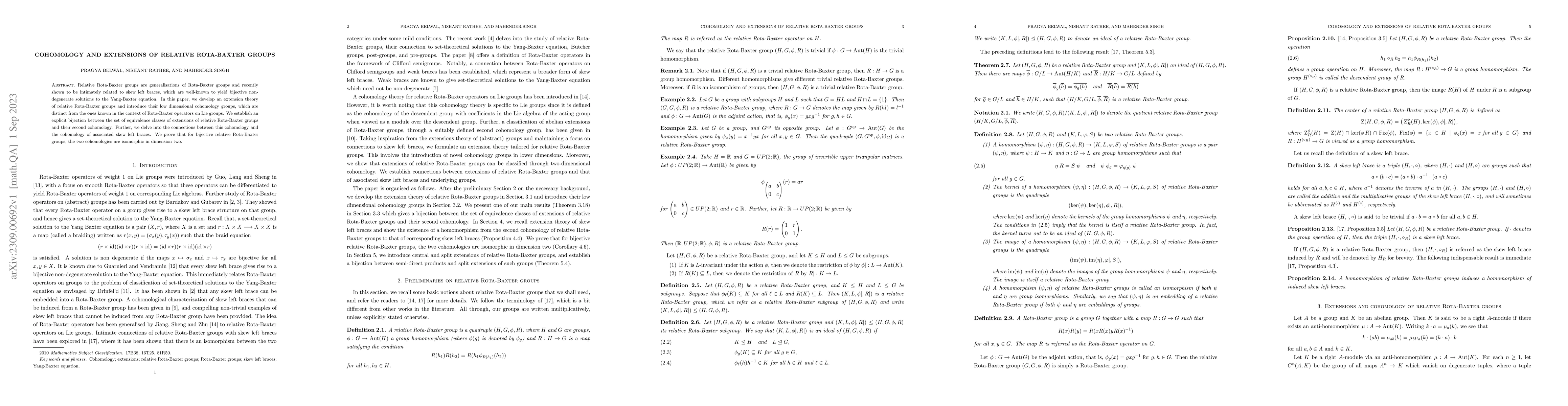 Thumbnail for Cohomology and Extensions of Relative Rota-Baxter groups