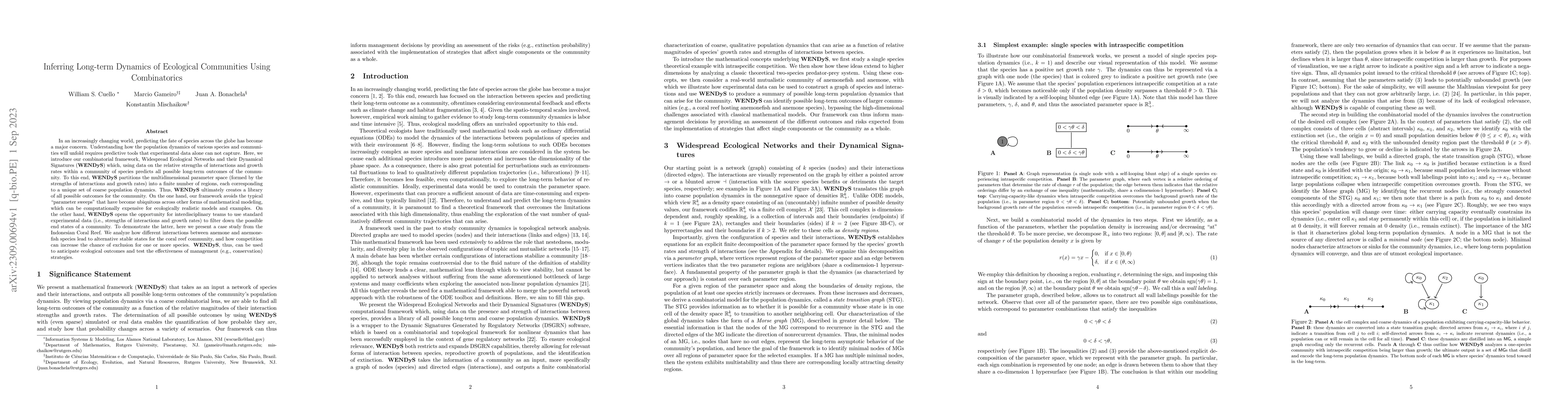Thumbnail for Inferring Long-term Dynamics of Ecological Communities Using
  Combinatorics