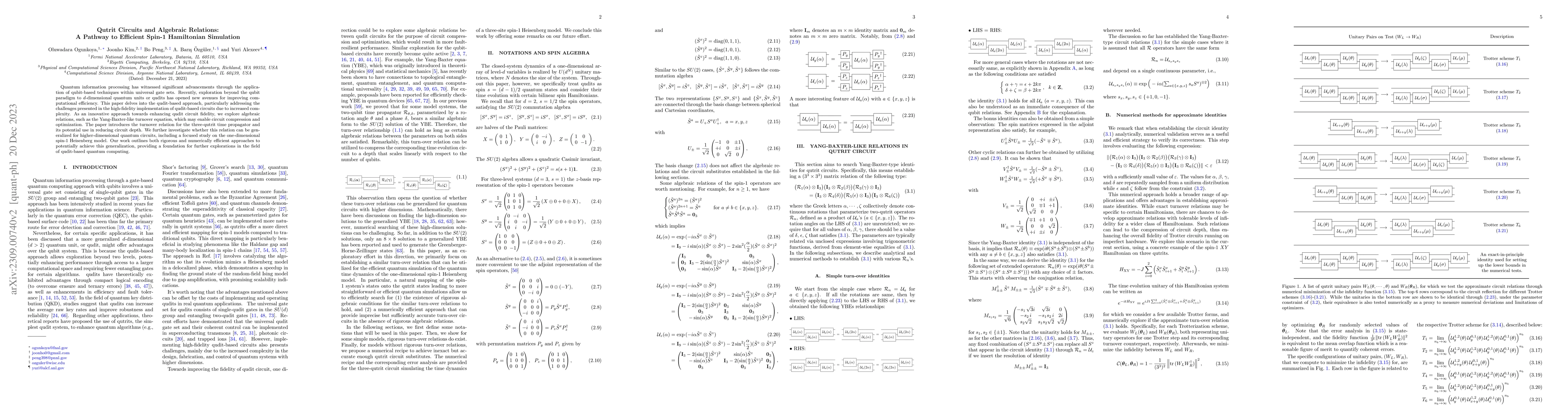 Thumbnail for Qutrit Circuits and Algebraic Relations: A Pathway to Efficient Spin-1
  Hamiltonian Simulation