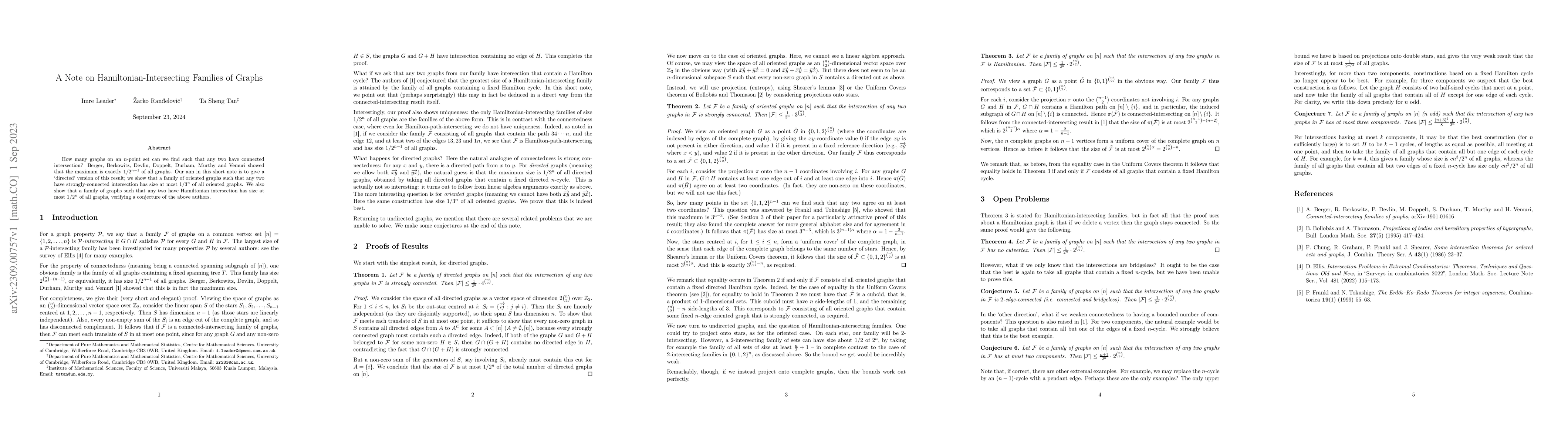 Thumbnail for A Note on Hamiltonian-Intersecting Families of Graphs