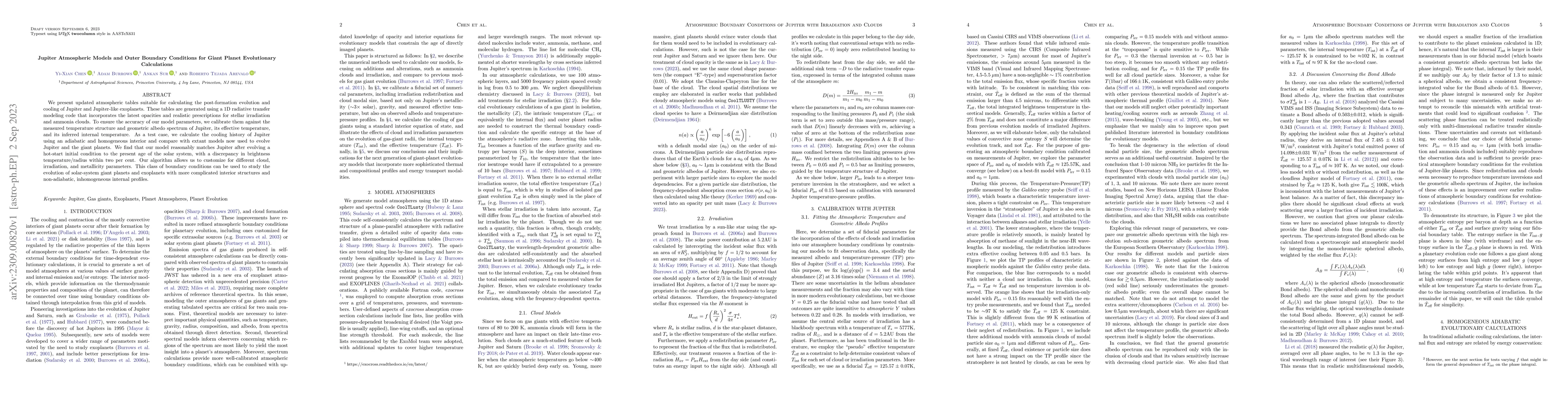 Thumbnail for Jupiter Atmospheric Models and Outer Boundary Conditions for Giant
  Planet Evolutionary Calculations
