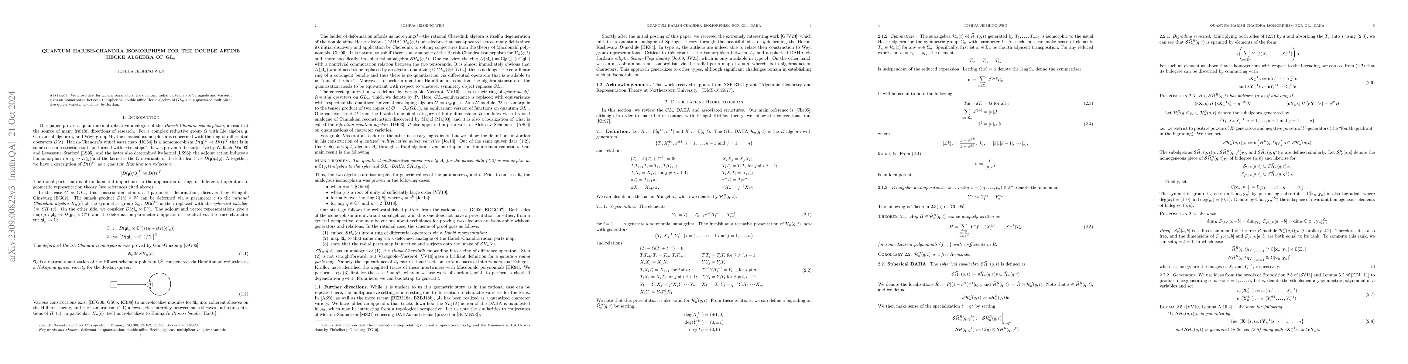 Thumbnail for The quantum Harish-Chandra isomorphism for GL$_n$