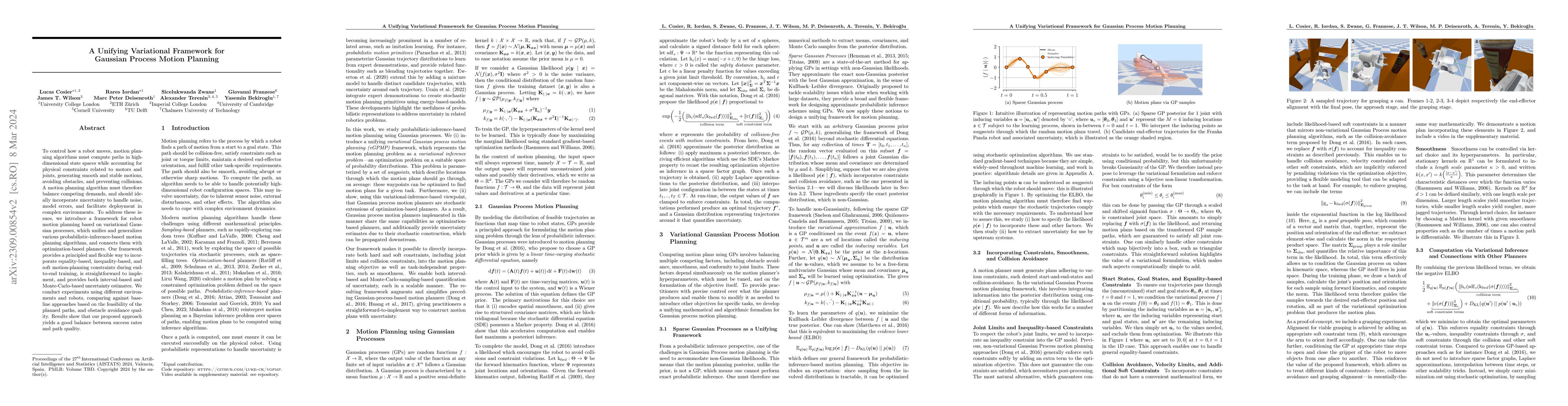 Thumbnail for A Unifying Variational Framework for Gaussian Process Motion Planning