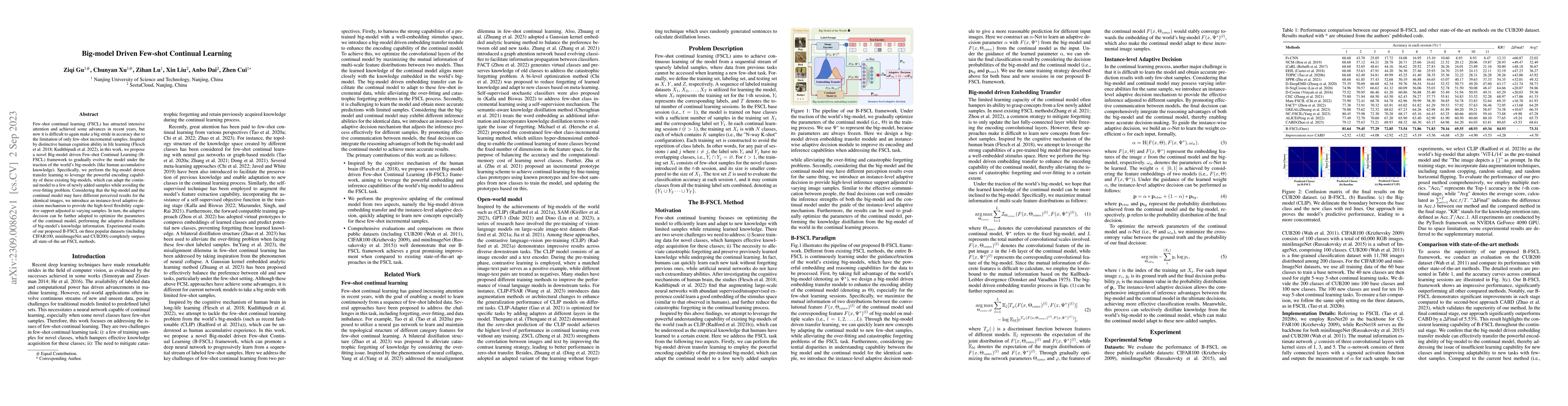 Thumbnail for Big-model Driven Few-shot Continual Learning