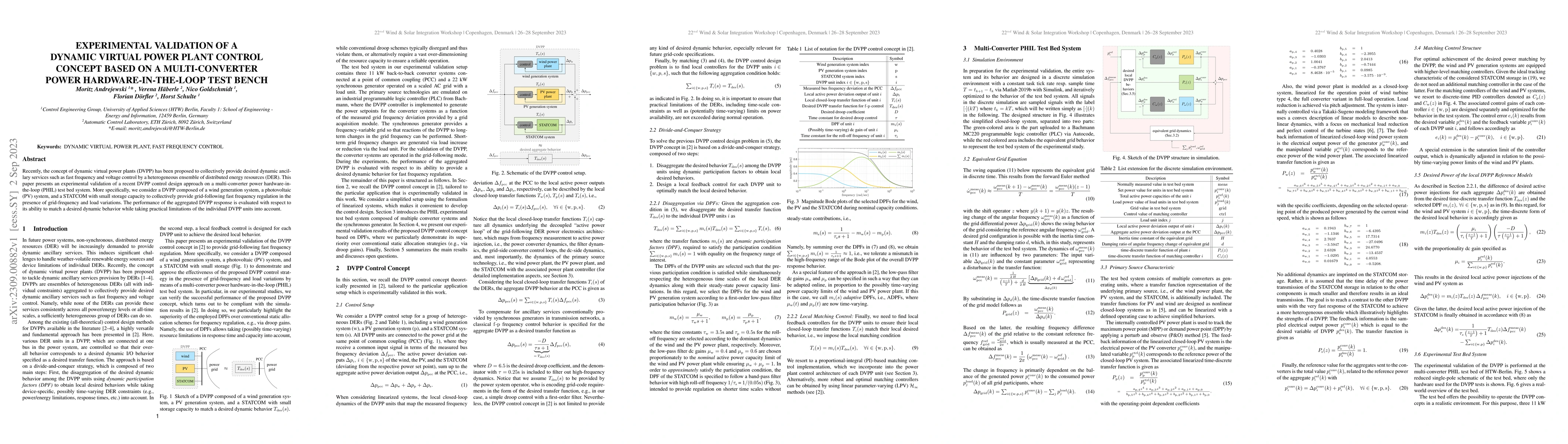 Thumbnail for Experimental Validation of a Dynamic Virtual Power Plant Concept Based
  on Multiple-Converter Power Hardware-In-the-Loop Test Bench