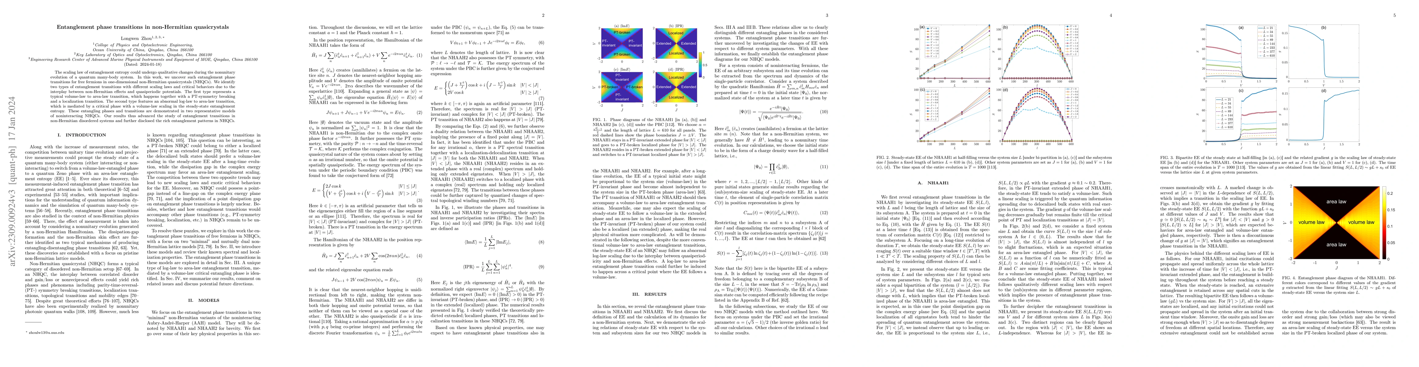 Thumbnail for Entanglement phase transitions in non-Hermitian quasicrystals