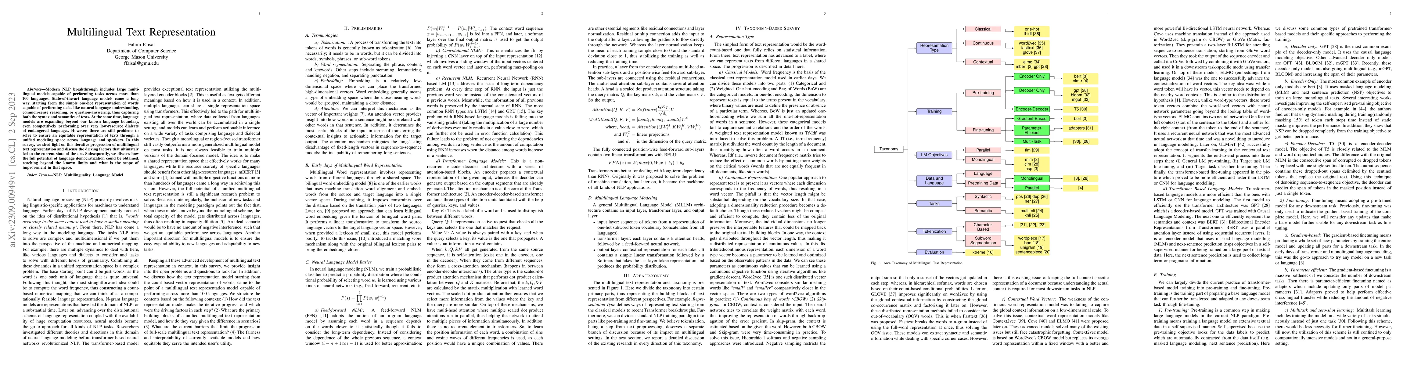 Thumbnail for Multilingual Text Representation