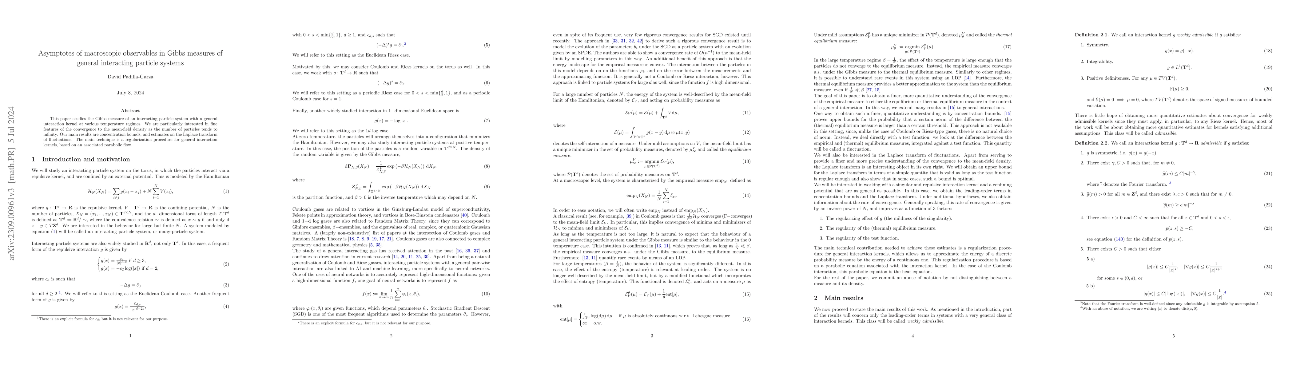 Thumbnail for Asymptotes of macroscopic observables in Gibbs measures of general
  interacting particle systems