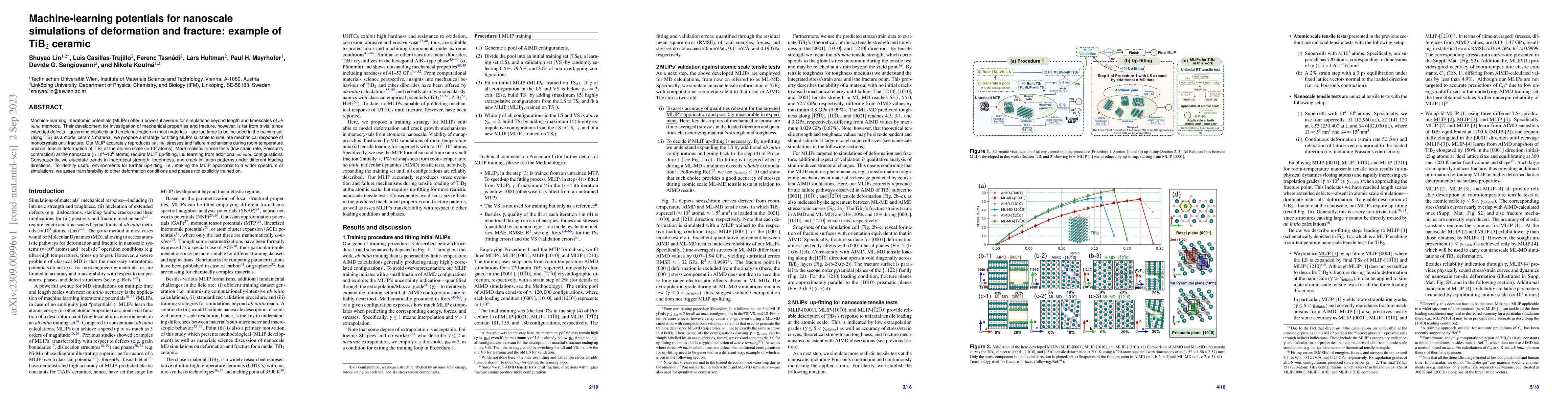 Thumbnail for Machine-learning potentials for nanoscale simulations of deformation and
  fracture: example of TiB$_2$ ceramic