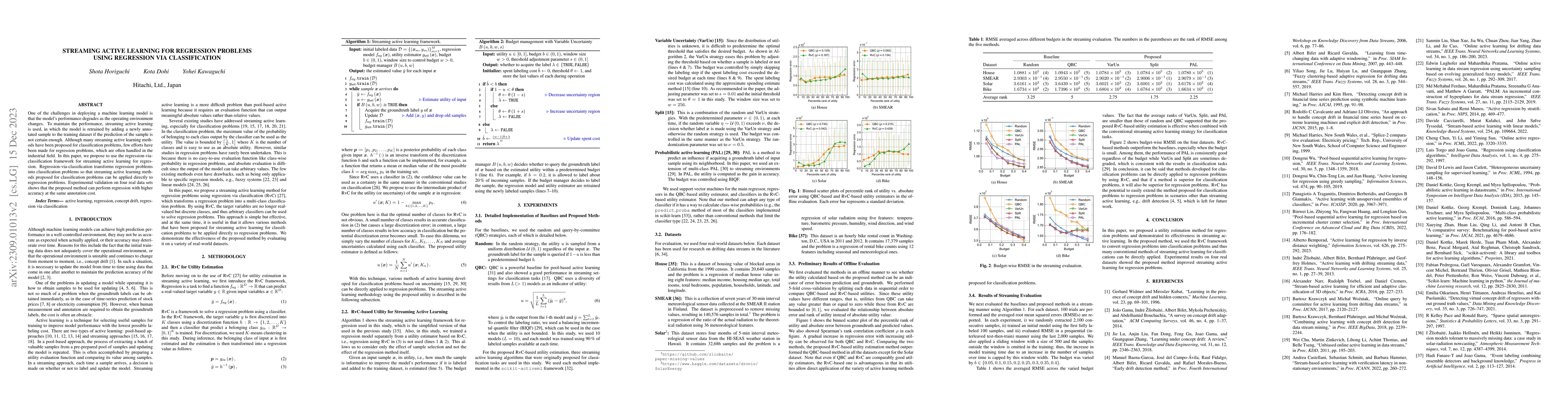 Thumbnail for Streaming Active Learning for Regression Problems Using Regression via
  Classification