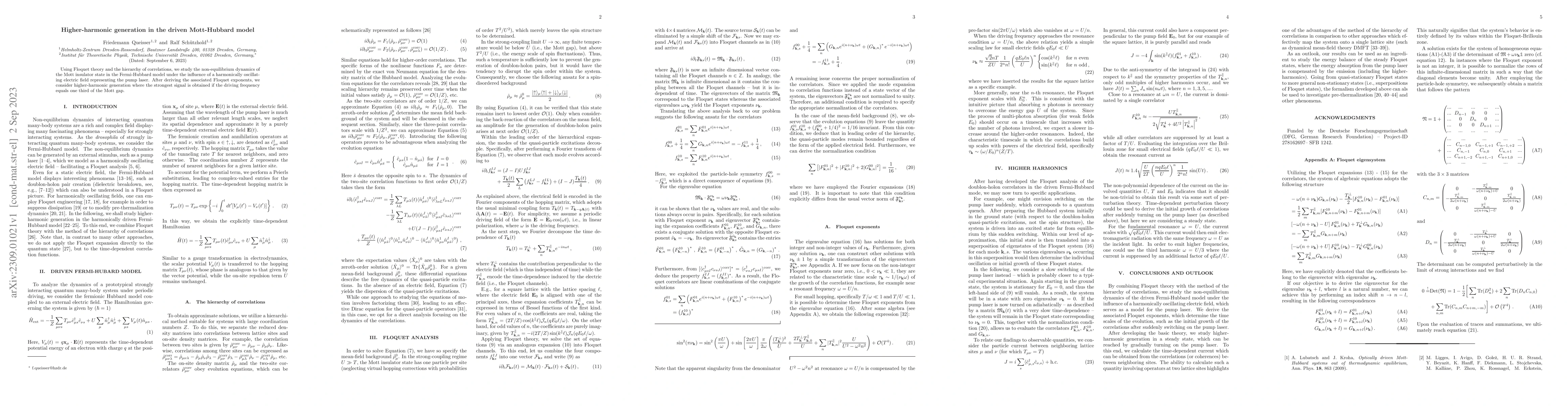 Thumbnail for Higher-harmonic generation in the driven Mott-Hubbard model