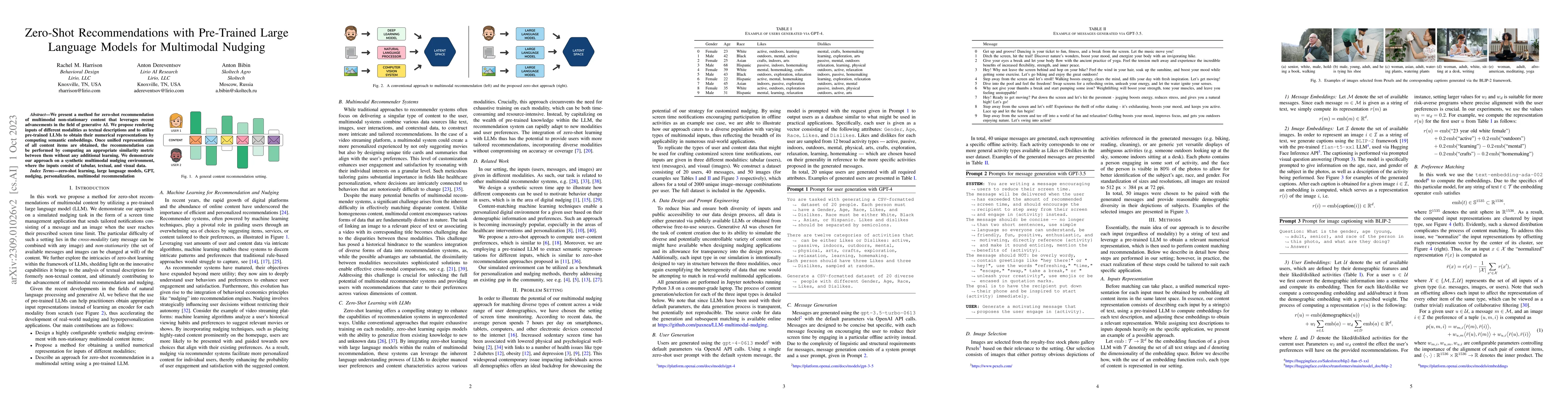 Thumbnail for Zero-Shot Recommendations with Pre-Trained Large Language Models for
  Multimodal Nudging