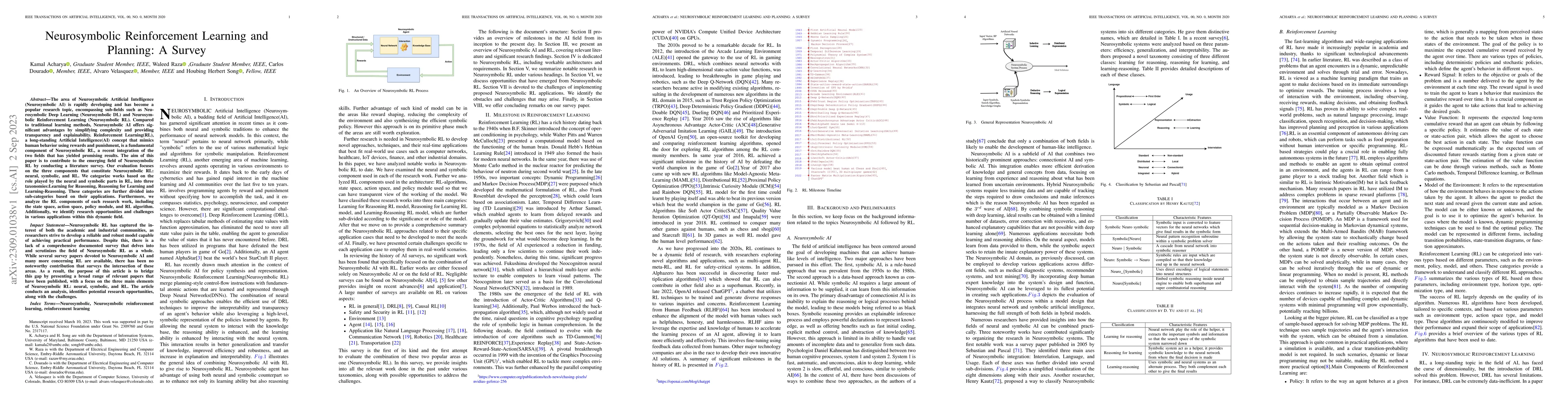Thumbnail for Neurosymbolic Reinforcement Learning and Planning: A Survey