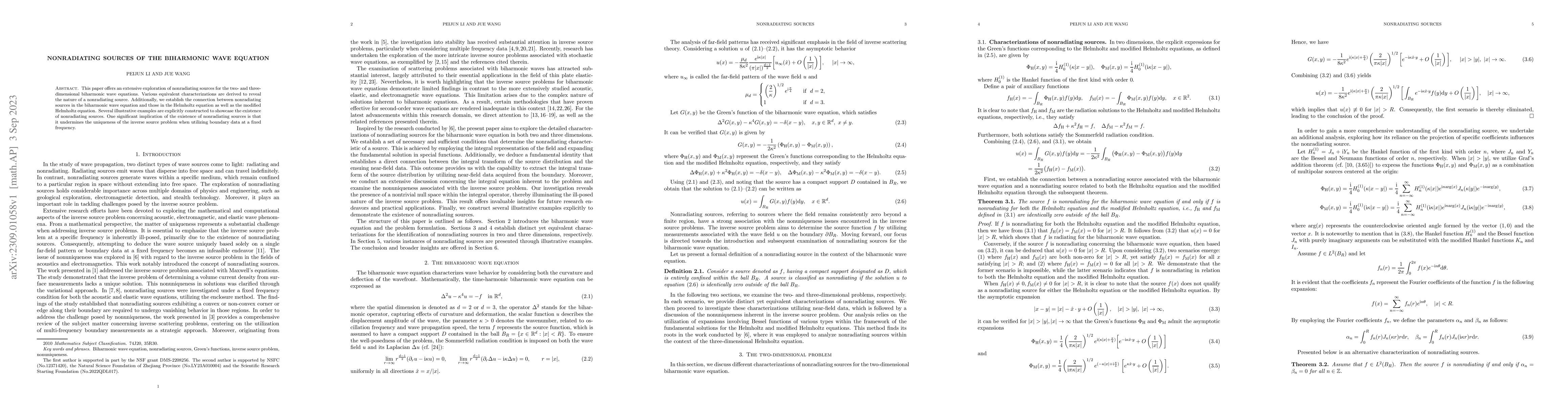 Thumbnail for Nonradiating sources of the biharmonic wave equation