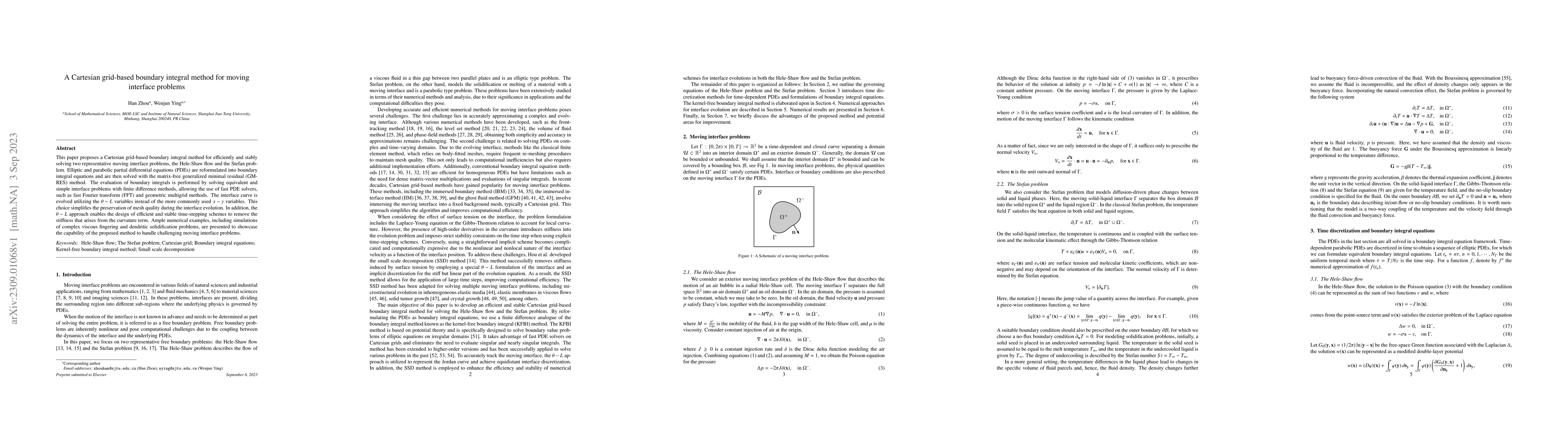 Thumbnail for A Cartesian grid-based boundary integral method for moving interface
  problems