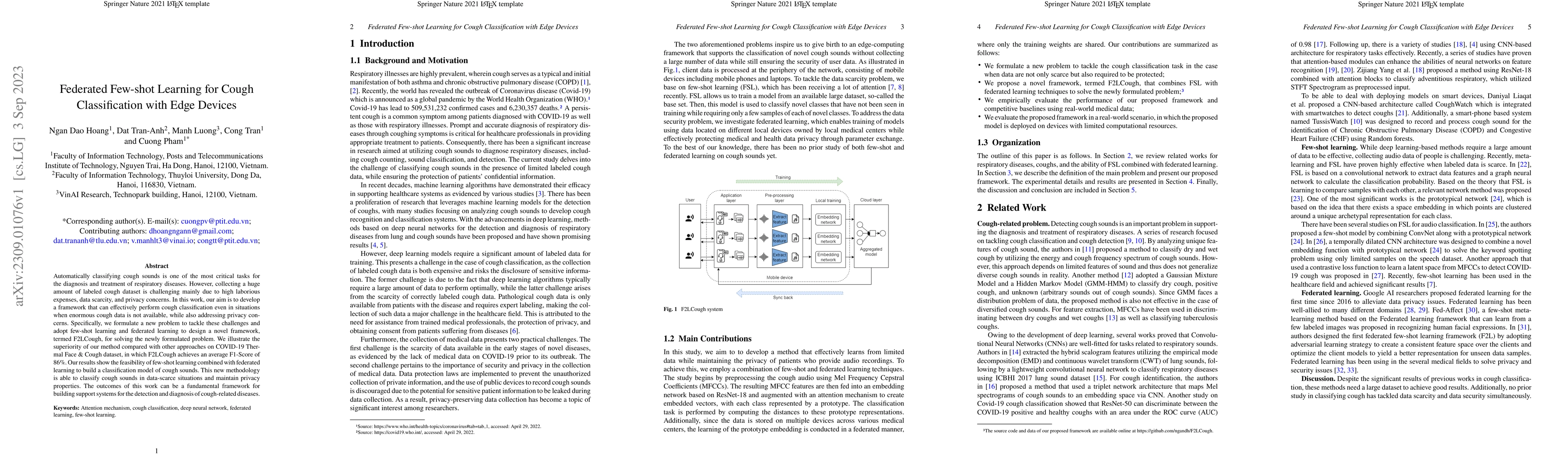 Thumbnail for Federated Few-shot Learning for Cough Classification with Edge Devices