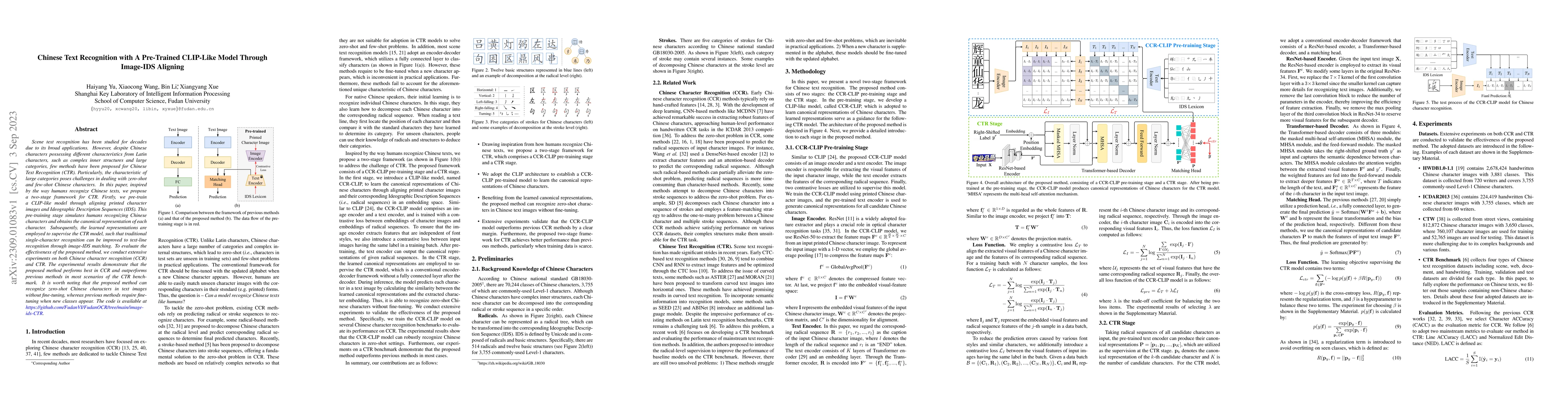 Thumbnail for Chinese Text Recognition with A Pre-Trained CLIP-Like Model Through
  Image-IDS Aligning