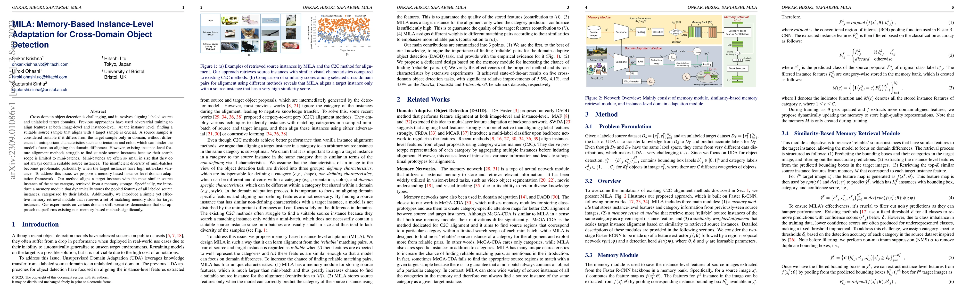 Thumbnail for MILA: Memory-Based Instance-Level Adaptation for Cross-Domain Object
  Detection