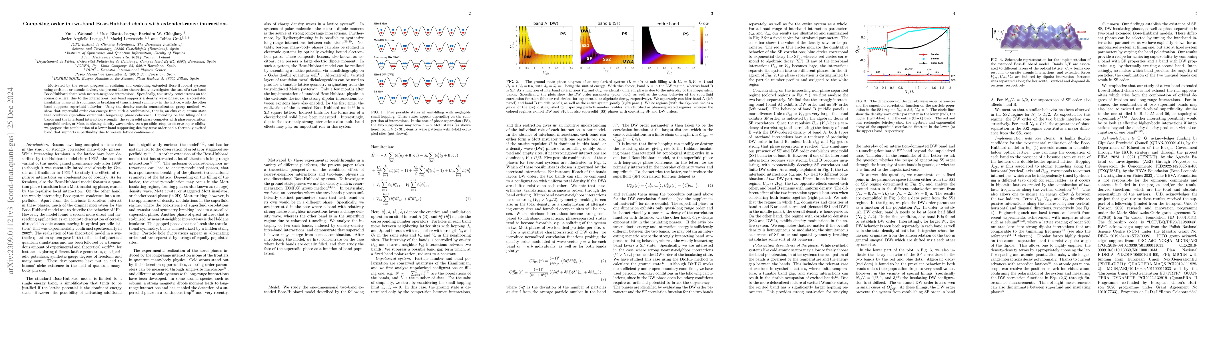 Thumbnail for Competing order in two-band Bose-Hubbard chains with extended-range
  interactions