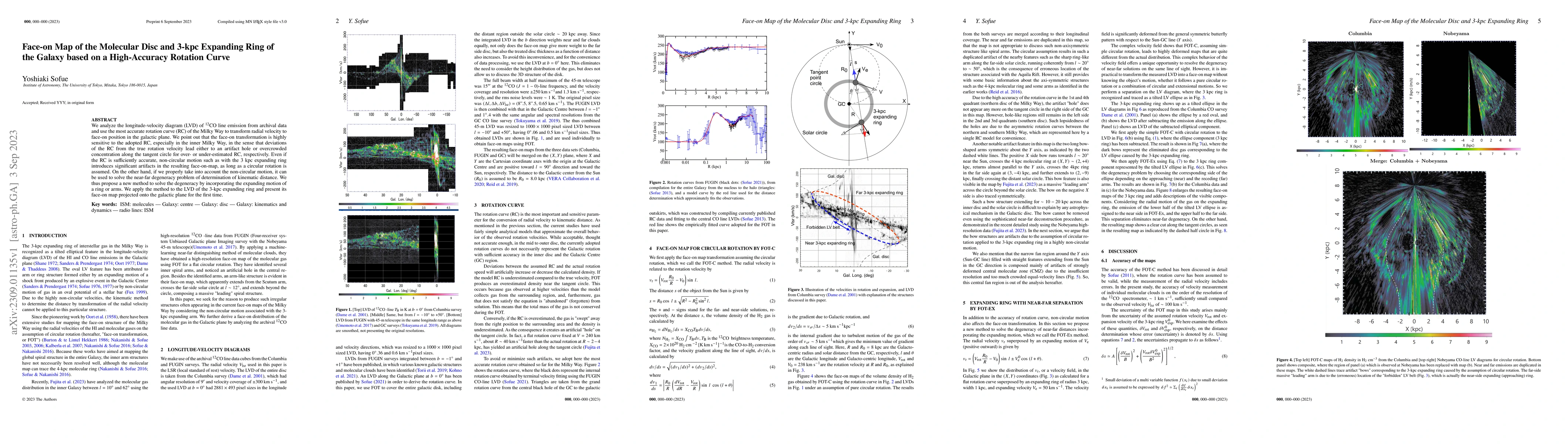 Thumbnail for Face-on Map of the Molecular Disc and 3-kpc Expanding Ring of the Galaxy
  based on a High-Accuracy Rotation Curve