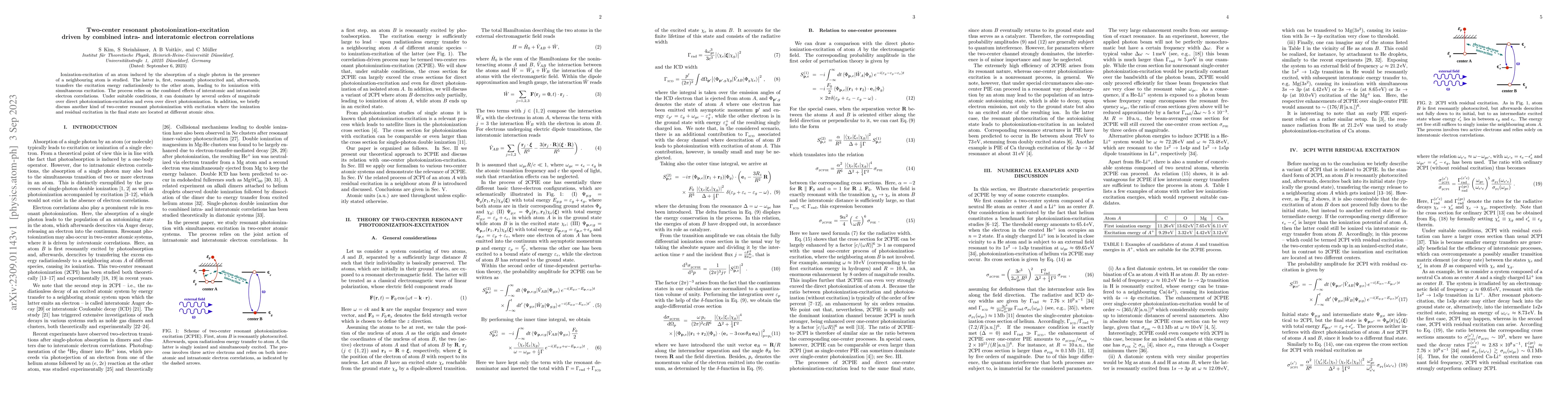 Thumbnail for Two-center resonant photoionization-excitation driven by combined intra-
  and interatomic electron correlations
