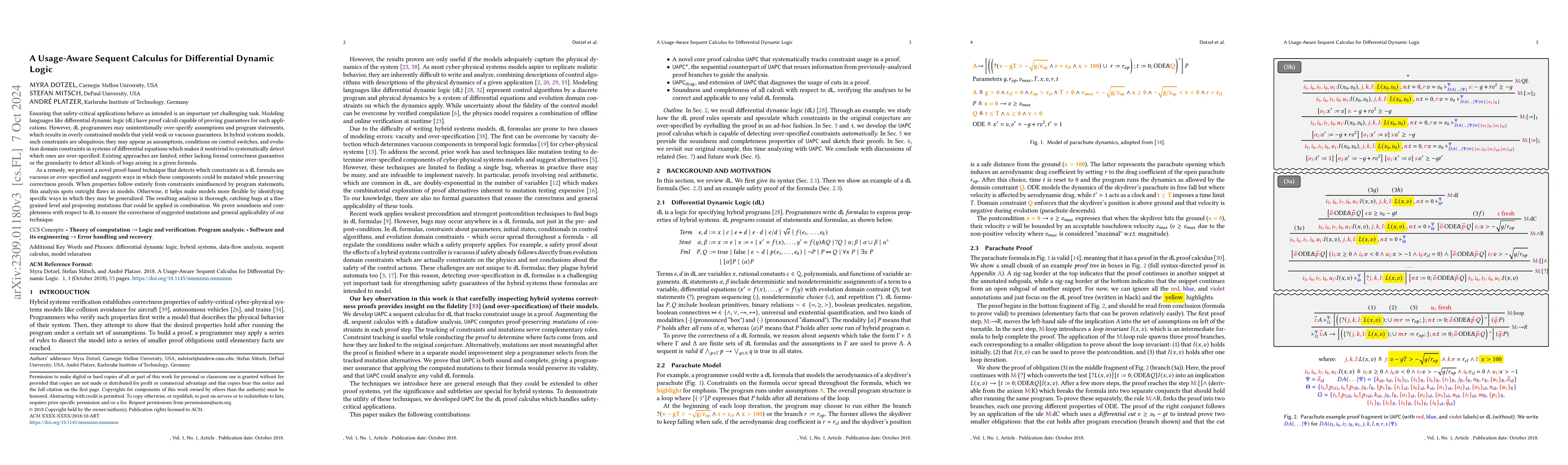 Thumbnail for A Usage-Aware Sequent Calculus for Differential Dynamic Logic