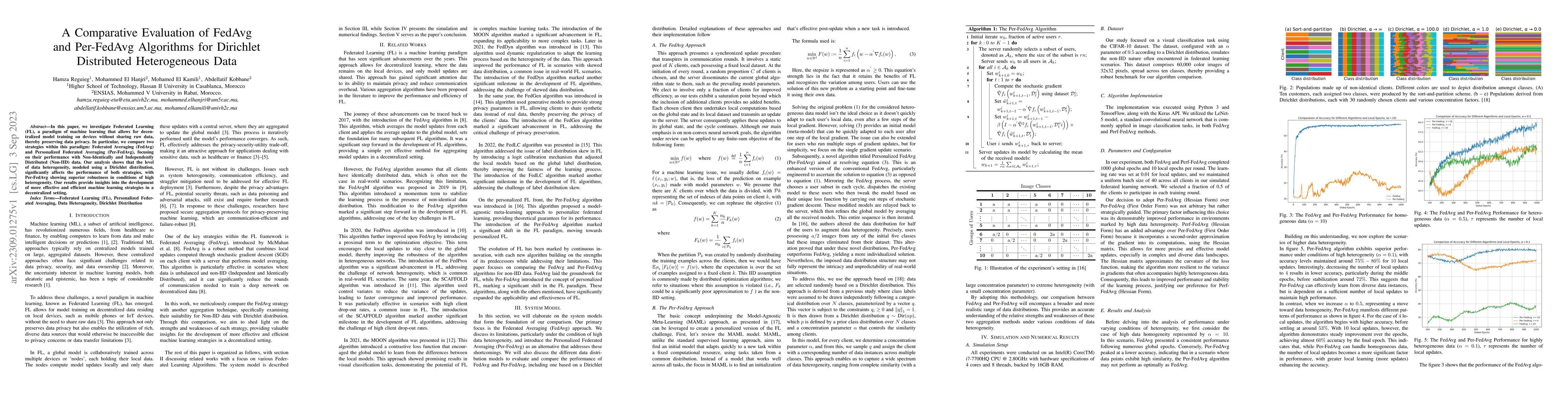 Thumbnail for A Comparative Evaluation of FedAvg and Per-FedAvg Algorithms for
  Dirichlet Distributed Heterogeneous Data
