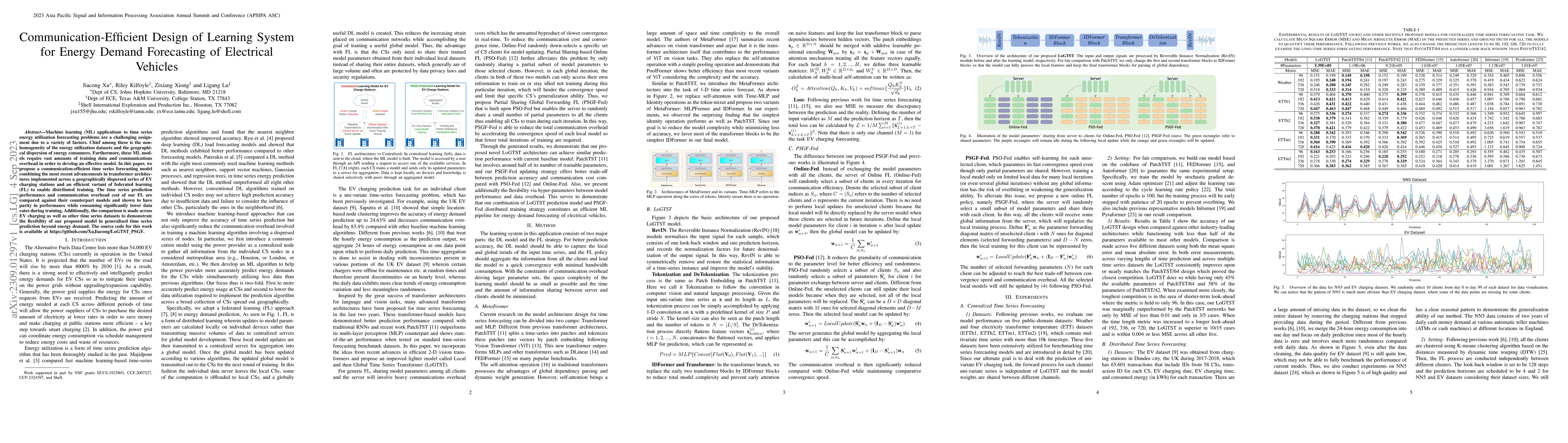 Thumbnail for Communication-Efficient Design of Learning System for Energy Demand
  Forecasting of Electrical Vehicles