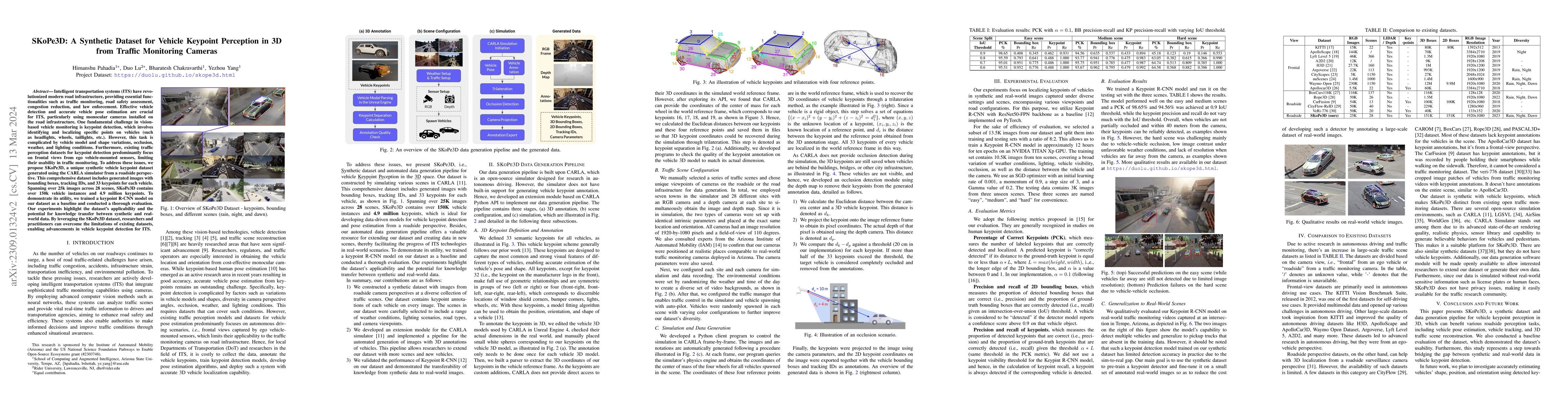 Thumbnail for SKoPe3D: A Synthetic Dataset for Vehicle Keypoint Perception in 3D from
  Traffic Monitoring Cameras