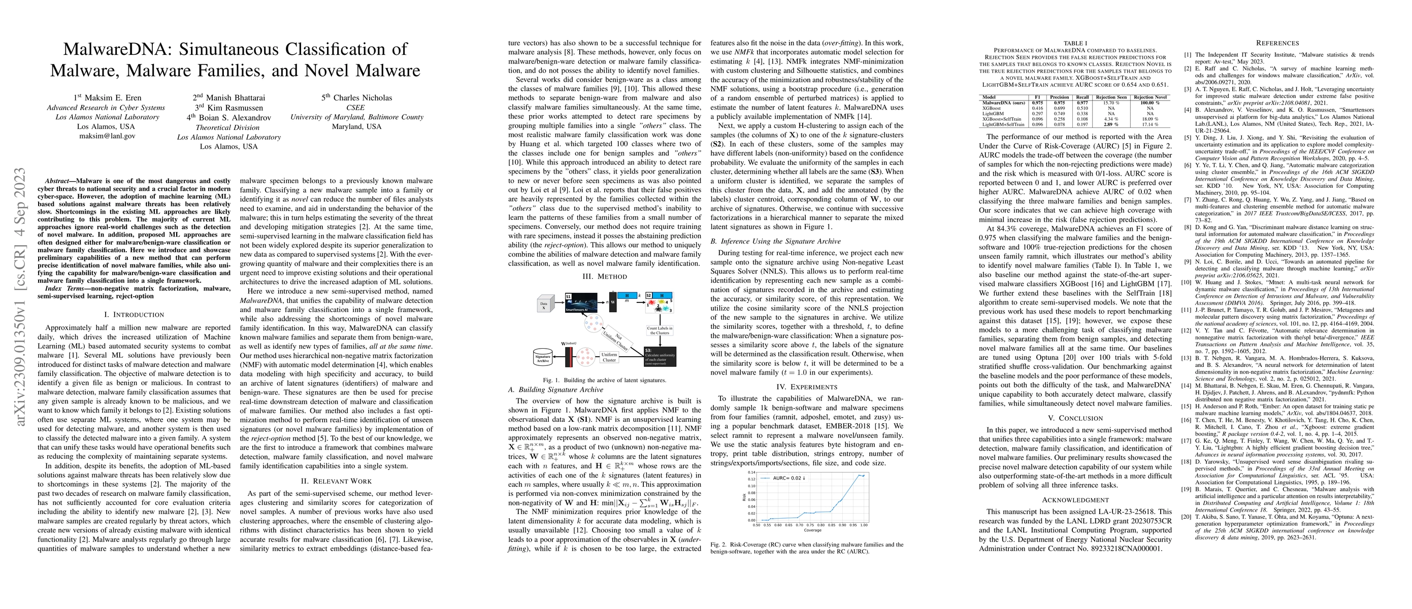 Thumbnail for MalwareDNA: Simultaneous Classification of Malware, Malware Families,
  and Novel Malware