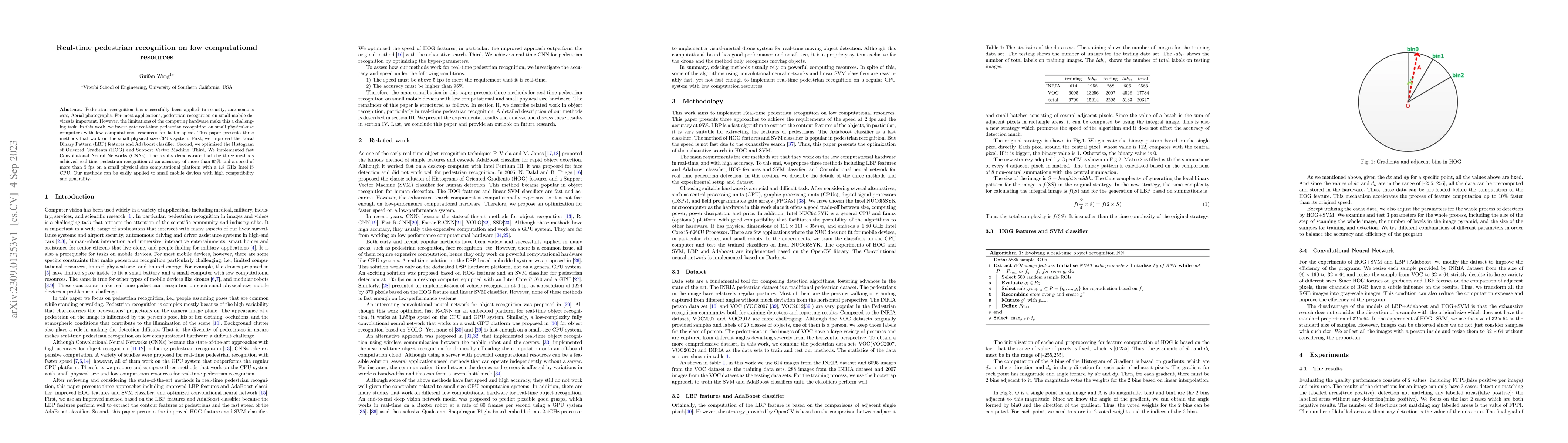 Thumbnail for Real-time pedestrian recognition on low computational resources