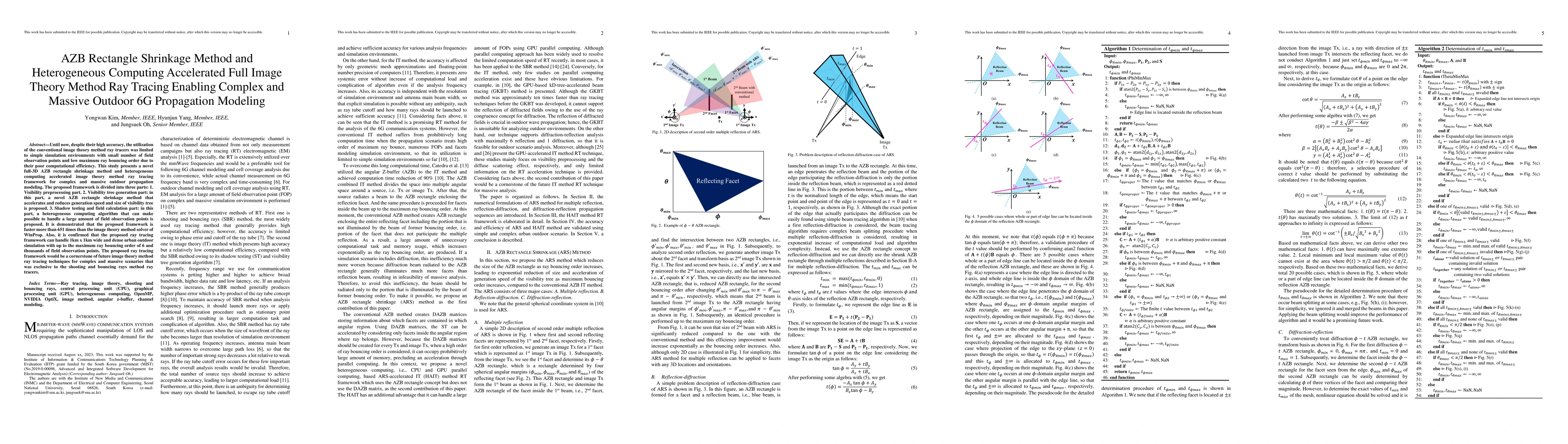 Thumbnail for AZB Rectangle Shrinkage Method and Heterogeneous Computing Accelerated
  Full Image Theory Method Ray Tracing Enabling Complex and Massive Outdoor 6G
  Propagation Modeling