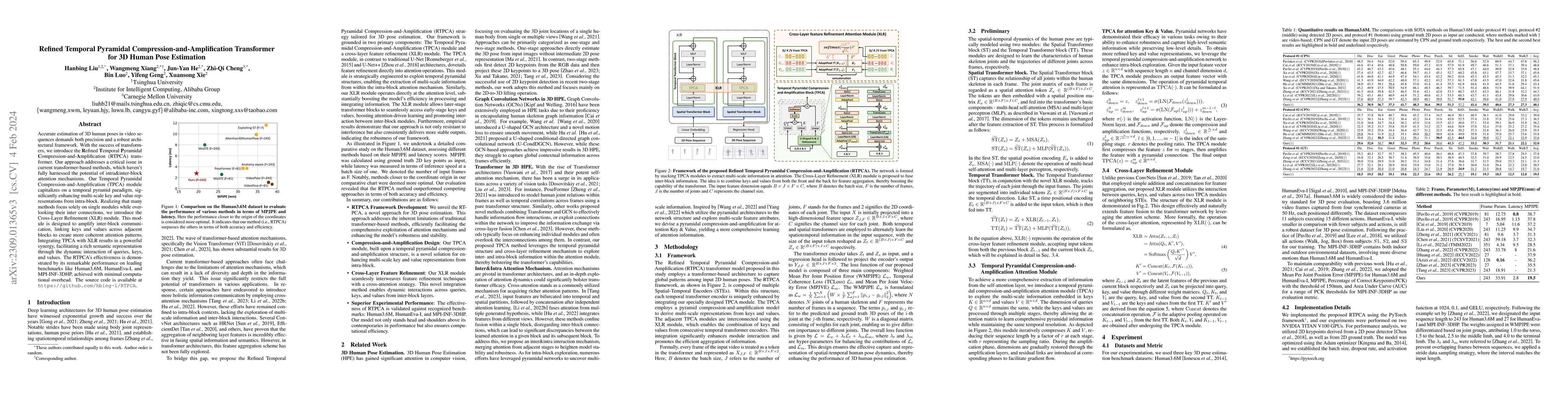 Thumbnail for Refined Temporal Pyramidal Compression-and-Amplification Transformer for
  3D Human Pose Estimation