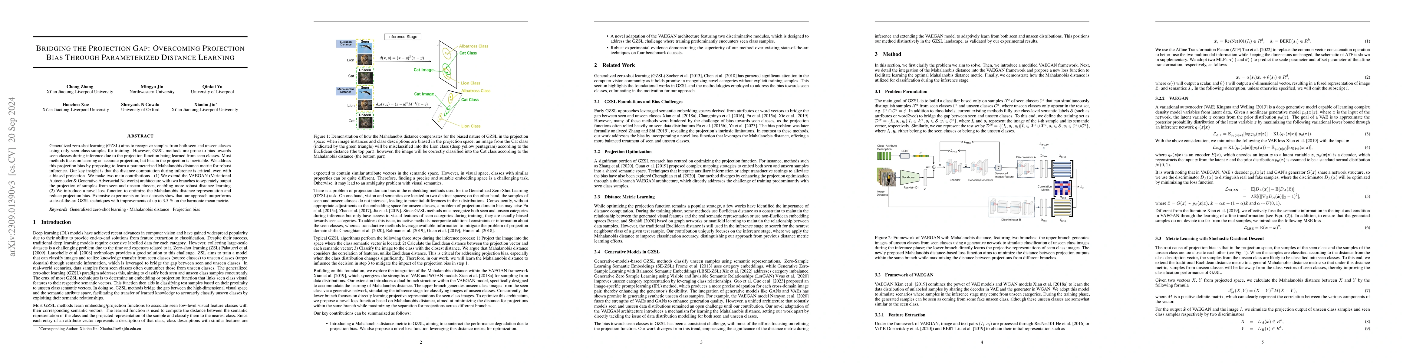 Thumbnail for Bridging the Projection Gap: Overcoming Projection Bias Through
  Parameterized Distance Learning