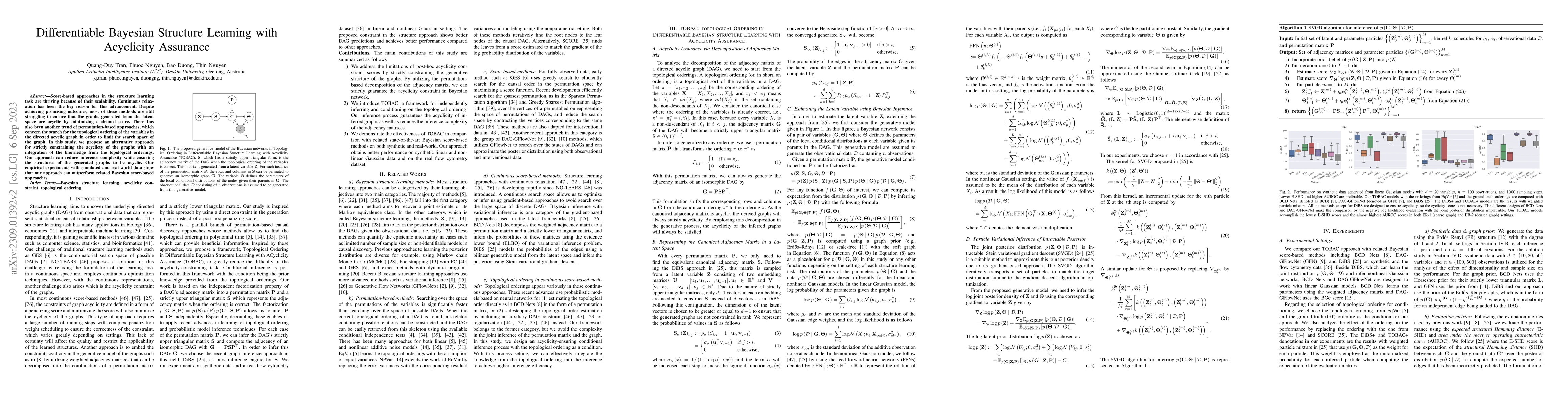 Thumbnail for Differentiable Bayesian Structure Learning with Acyclicity Assurance