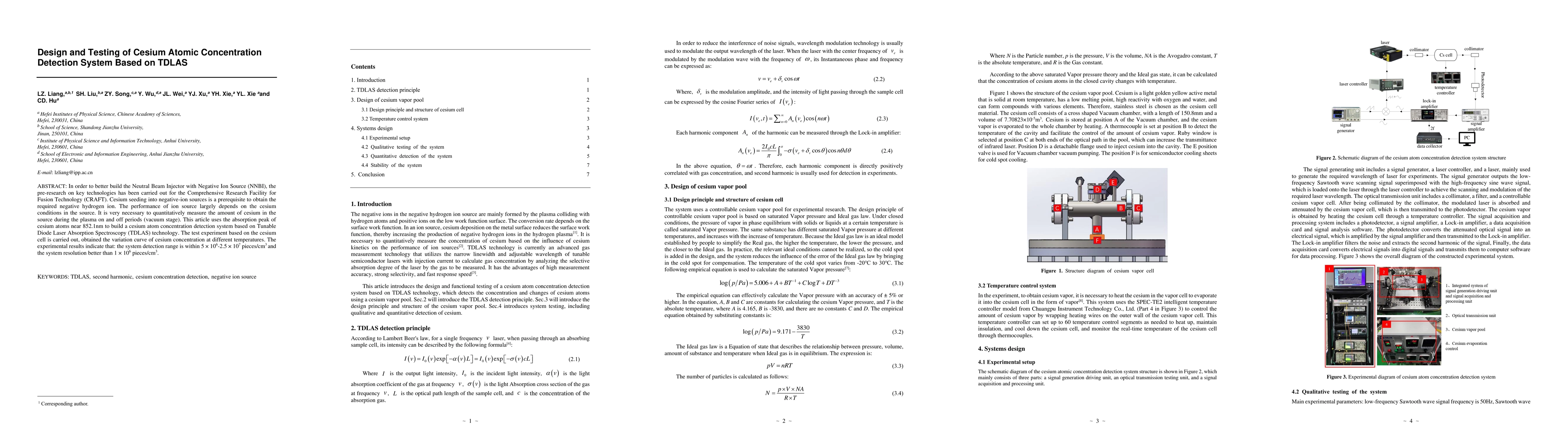 Thumbnail for Design and Testing of Cesium Atomic Concentration Detection System Based
  on TDLAS