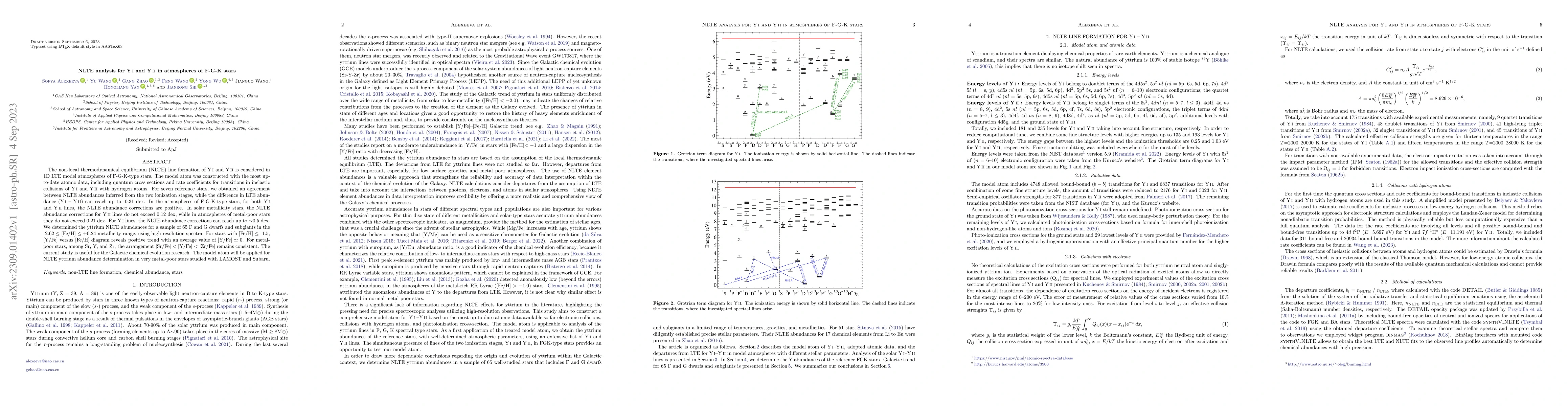 Thumbnail for NLTE analysis for Y I and Y II in atmospheres of F-G-K stars