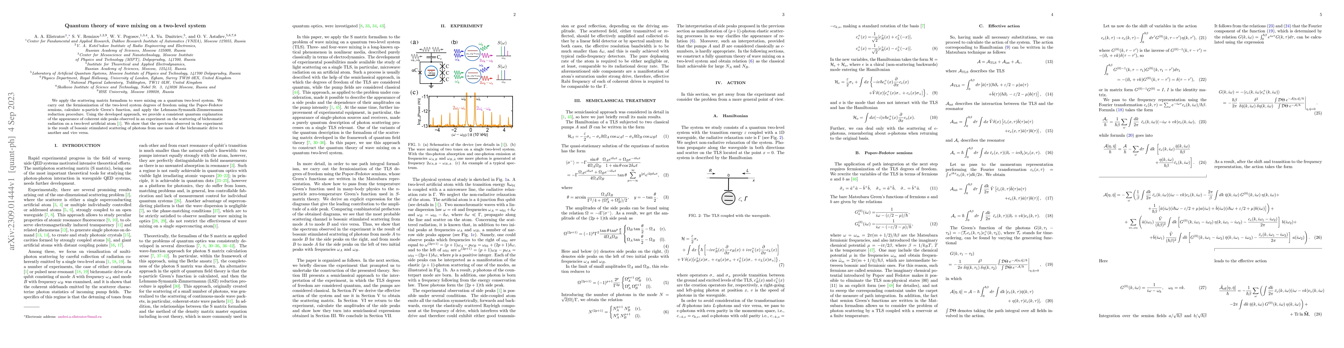 Thumbnail for Quantum theory of wave mixing on a two-level system