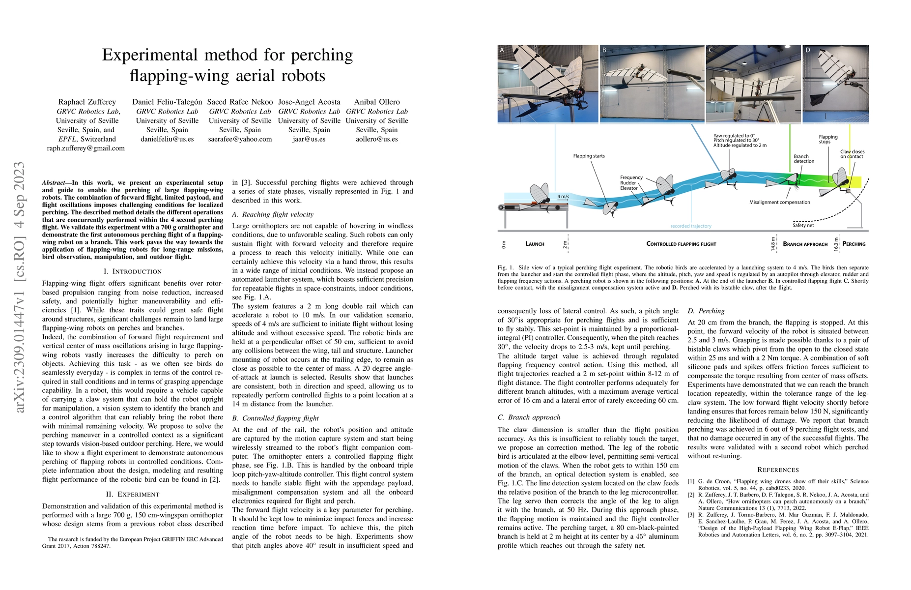 Thumbnail for Experimental method for perching flapping-wing aerial robots