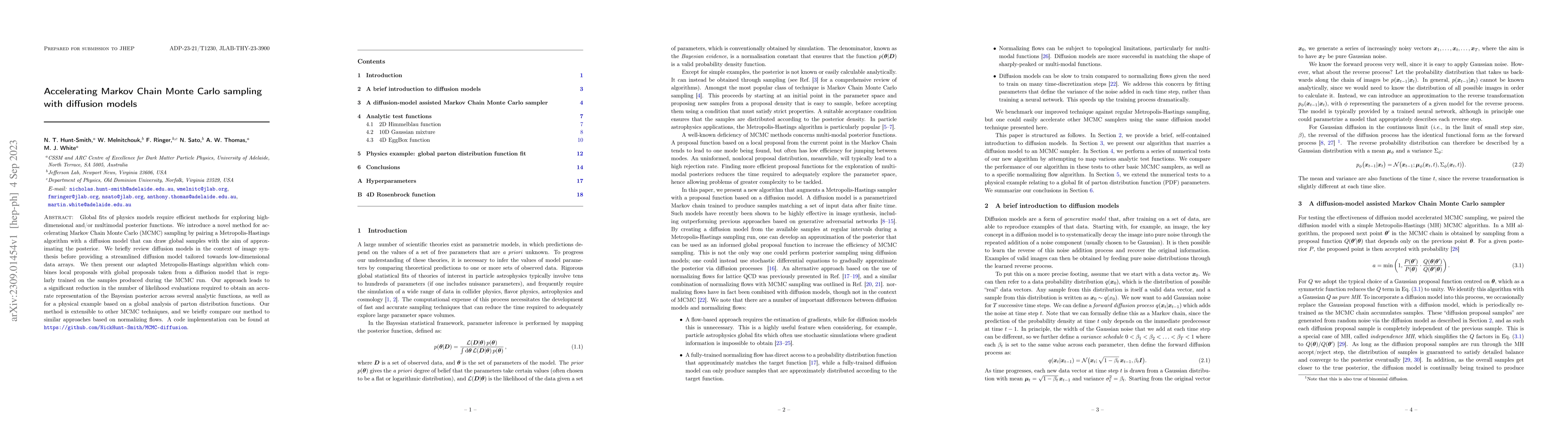 Thumbnail for Accelerating Markov Chain Monte Carlo sampling with diffusion models