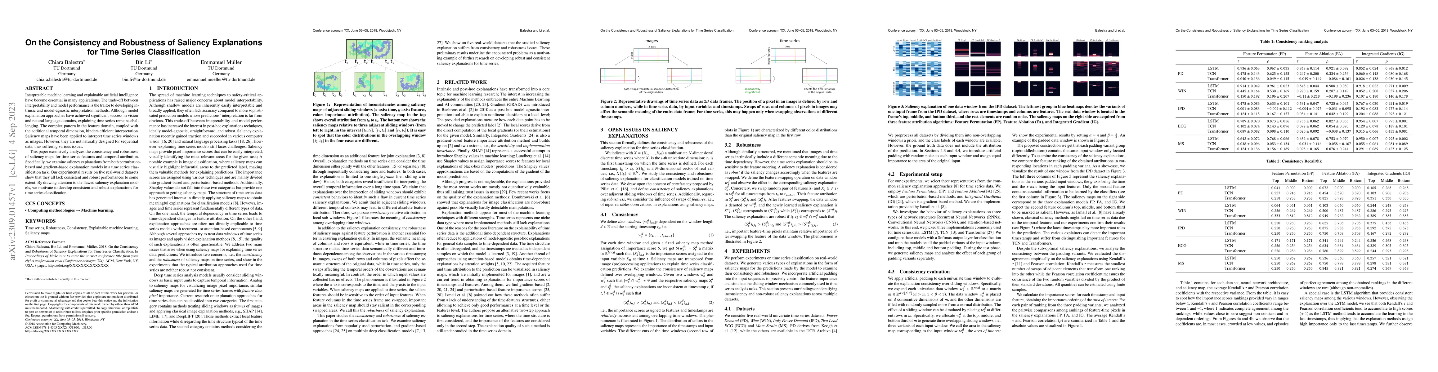Thumbnail for On the Consistency and Robustness of Saliency Explanations for Time
  Series Classification