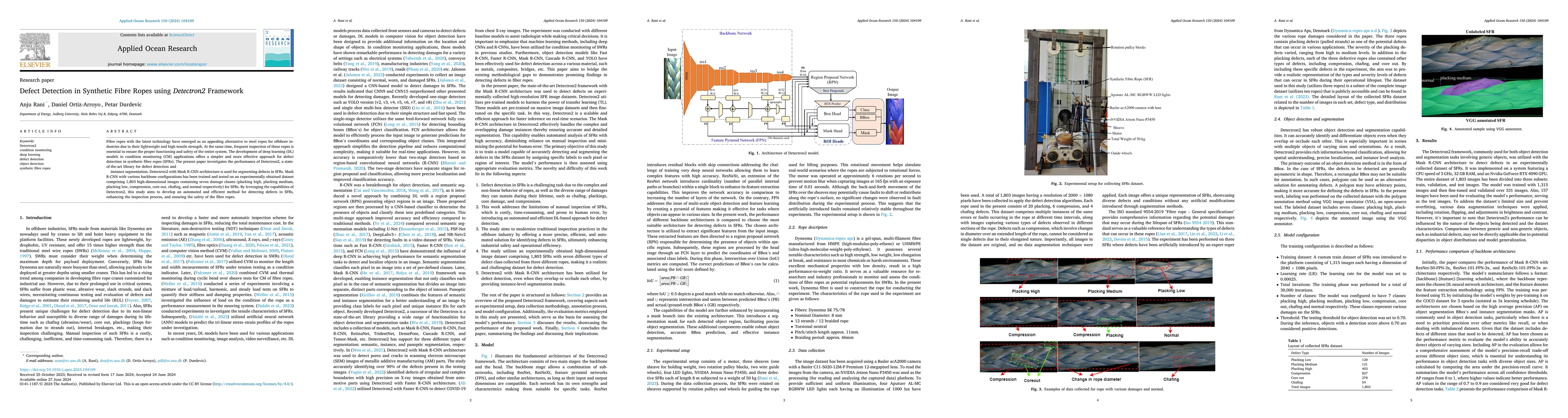 Thumbnail for Defect Detection in Synthetic Fibre Ropes using Detectron2 Framework