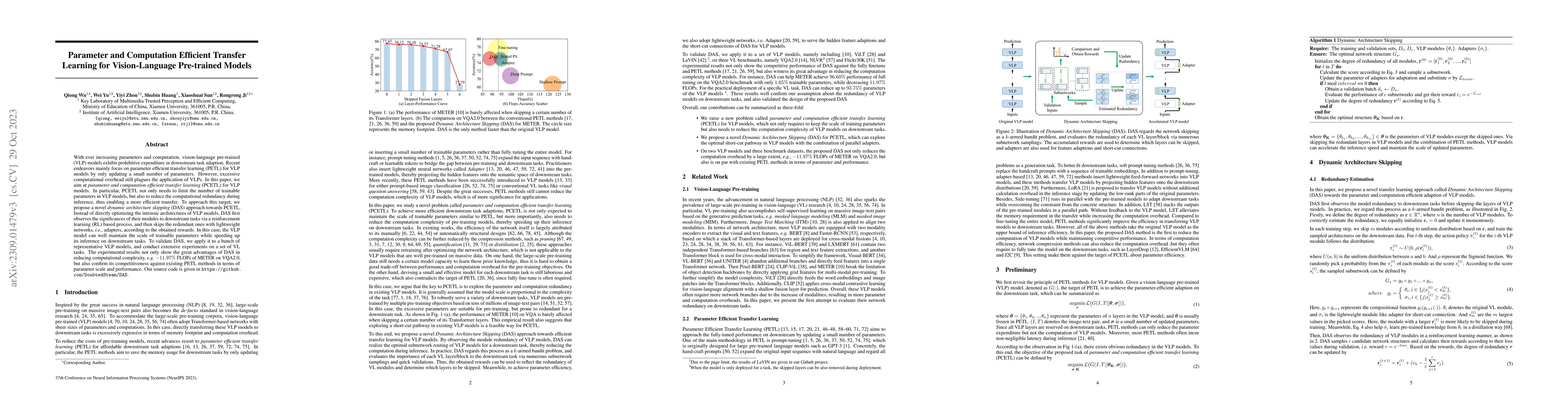 Thumbnail for Parameter and Computation Efficient Transfer Learning for
  Vision-Language Pre-trained Models