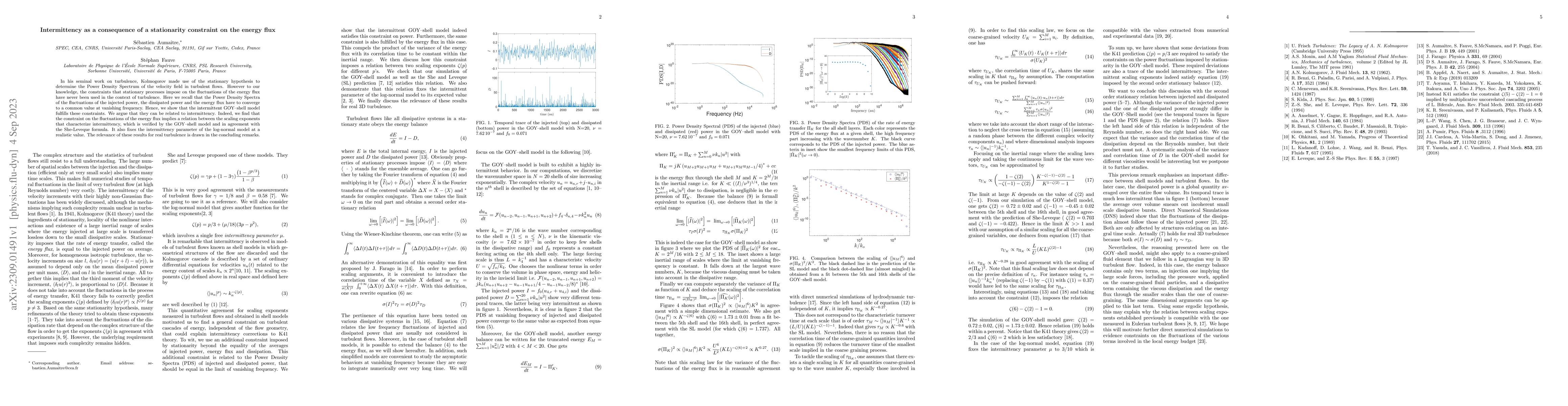 Thumbnail for Intermittency as a consequence of a stationarity constraint on the
  energy flux