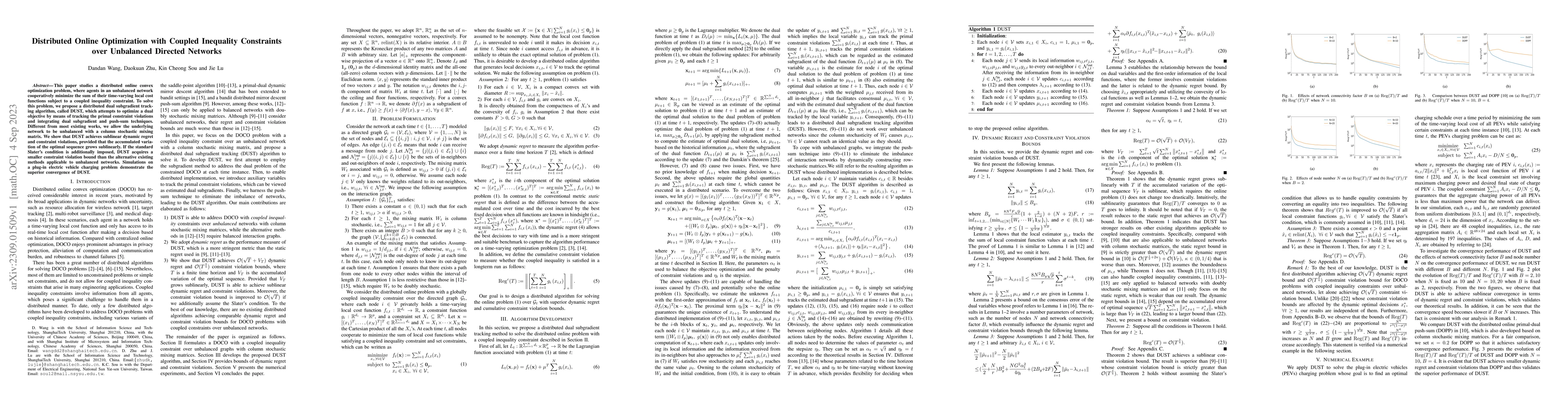 Thumbnail for Distributed Online Optimization with Coupled Inequality Constraints over
  Unbalanced Directed Networks