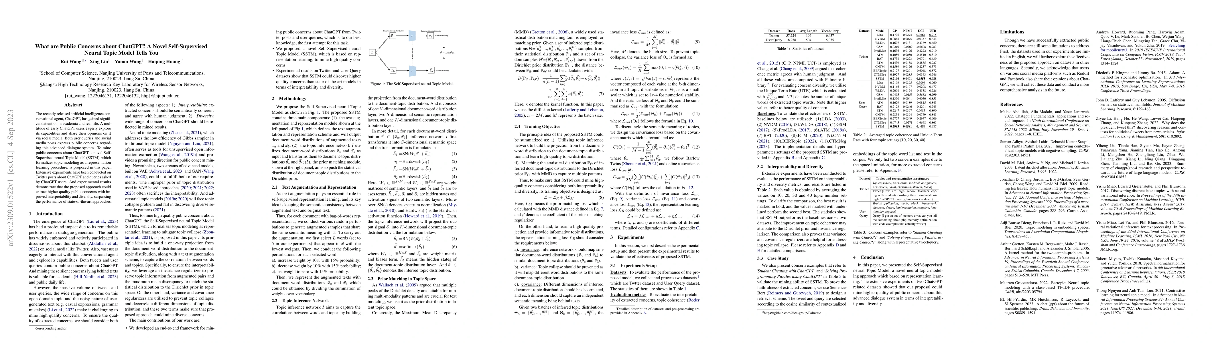 Thumbnail for What are Public Concerns about ChatGPT? A Novel Self-Supervised Neural
  Topic Model Tells You