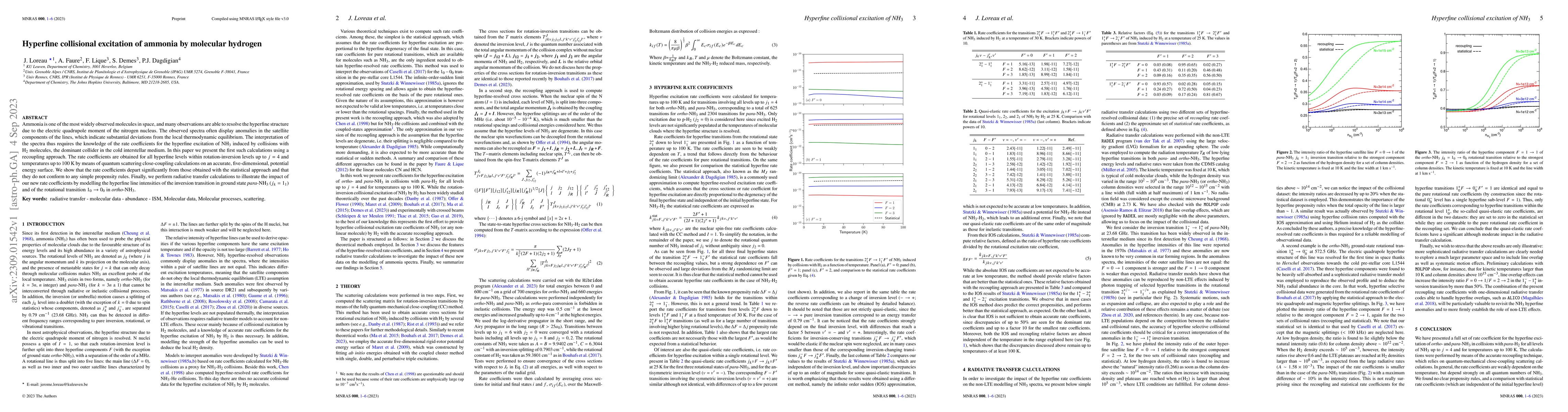 Thumbnail for Hyperfine collisional excitation of ammonia by molecular hydrogen